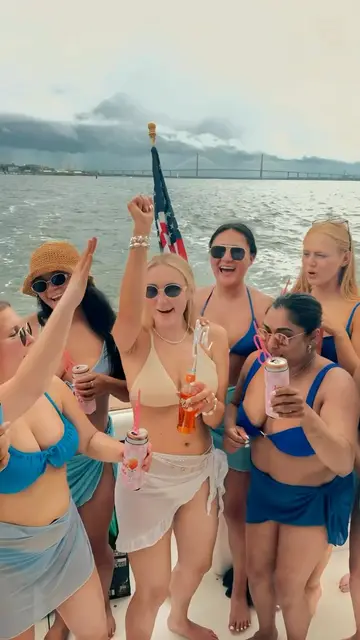 Girls night toast after dark