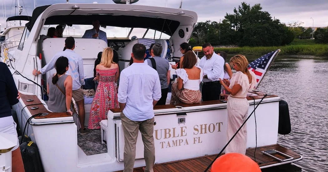 Bachelorette party aboard a private yacht in Charleston Harbor
